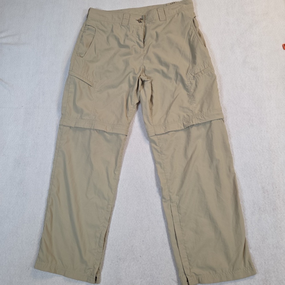 Exofficio Bugsaway Ziwa Convertible Pants Womens 12/29 Beige Nylon Zip Cuff
